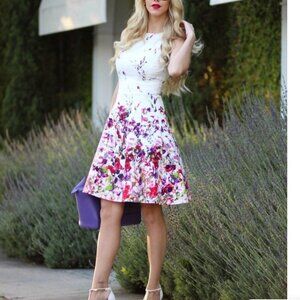 Maggy London | Floral‎ Fit and Flare Sleeveless Dress | Women's Size 2